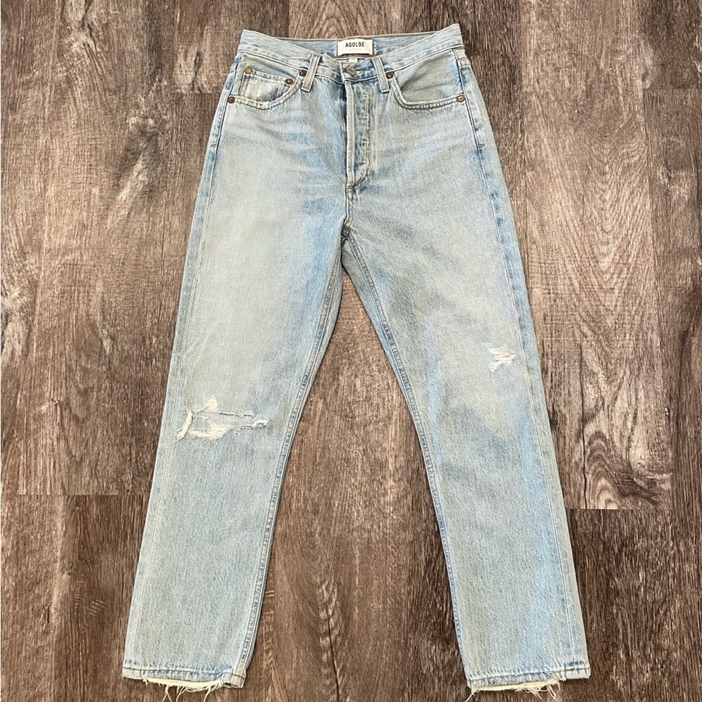 Agolde Women's Boot Cut Jeans - Light Blue